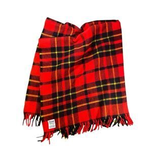Vintage 80s Faribo Plaid Carriage Blanket - 60”x52”